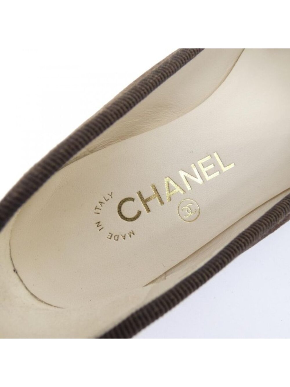 Chanel Ballerina Flat Shoes Black Brown - Picture 6 of 7